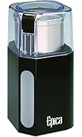 Epica Electric Coffee Grinder & Spice Grinder -Stainless Steel Blades and Removable Grinding Cup for Easy Pouring- Strongest Motor on the Market 250 Watt For Fastest and Most Efficient Grinding