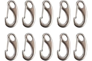 Artilife 2 Inch Marine Grade Stainless Steel 316 Spring Gate Snap Hook Clip Multifunctional Quick Link Clip