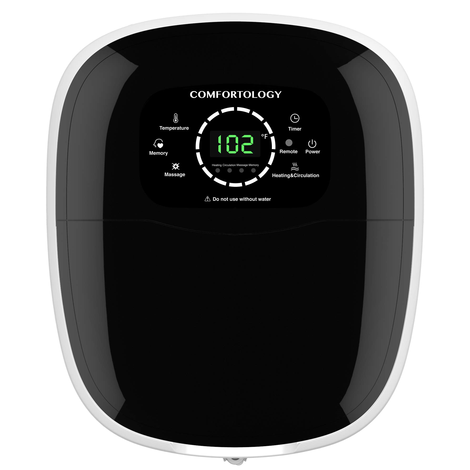 Comfortology Leak-Proof Foot Spa Massager - Super Fast TPS Heating System Featuring 3 Layer Insulation, Electric Shock Free, 4 Motorized Massaging Rollers, 10L Bath Tub With Remote Control