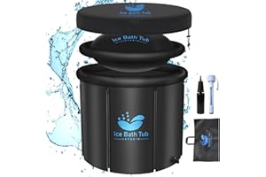 JOYGAIN Portable Ice Bath Tub for Adults: XXL 126 Gallons Ice Plunge Tub Tear-Resistant Multi-Layered Cold Plunge for Cold Water Therapy Athletes Training Recovery Gardens Gyms Arena Outdoor Indoor