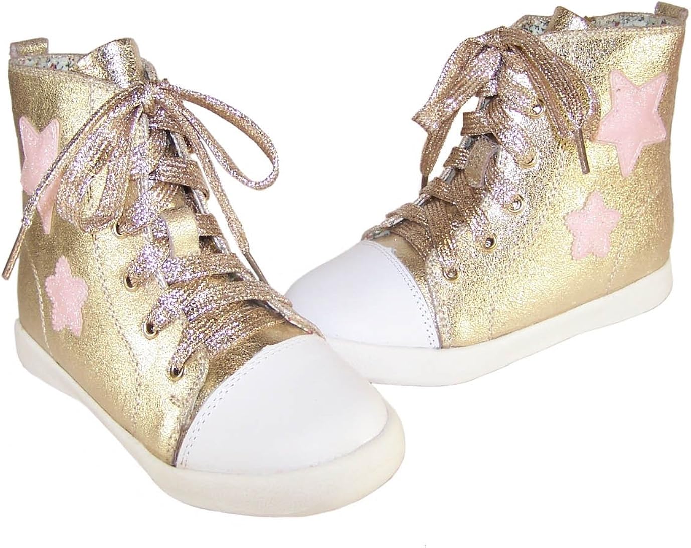 gold sparkly trainers