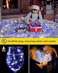 KNONEW 100FT Outdoor Christmas Fairy Lights Plug