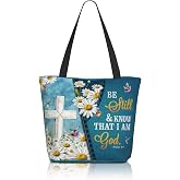 Bible Tote Bags For Women Christian Tote Bag Reusable Shopping Bags for Women Bible Verse Shoulder Bag Christian Gifts