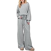 GAMISS Dressy Jumpsuits for Women Long Sleeve Off The Shoulder Romper High Waist Drawstring Baggy Casual Overalls Grey XXL