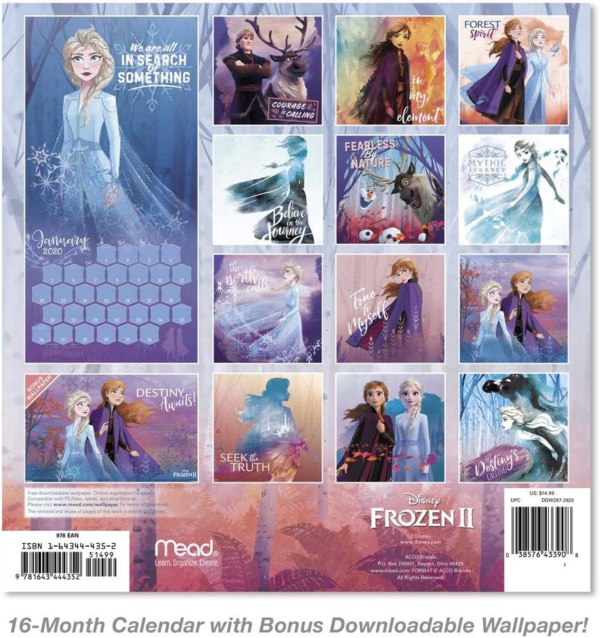Disney Ddw287 Calendar Wall 2 Frozen Wall Calendars High Quality Www Robles Edu Gt