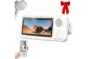 2026 New Aqua Play Phone Holder with Speaker - Waterproof/Fog-Proof & Secure 360° Mount, 60° Fixed Opening Angle for Pick-Up 
