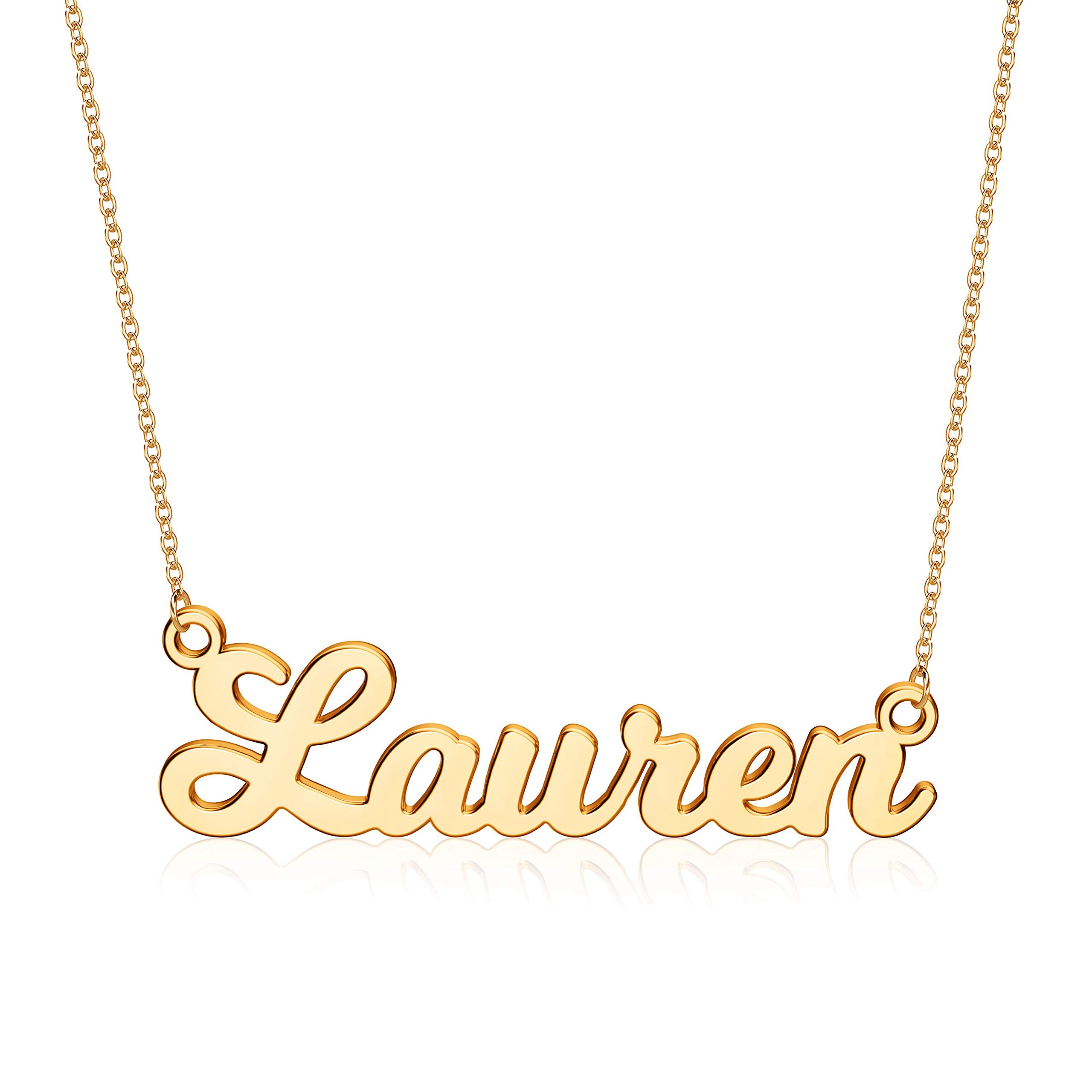 Ursteel Lauren Necklace, Custom Name Necklace