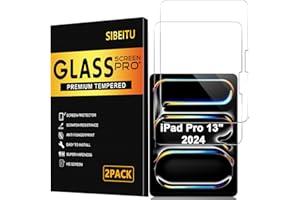 SIBEITU 2 Pack iPad Pro 13 Screen Protector Tempered Glass 2024, iPad Pro 13 Inch Tempered Film, 9H Hardness Anti-Scratch Scr