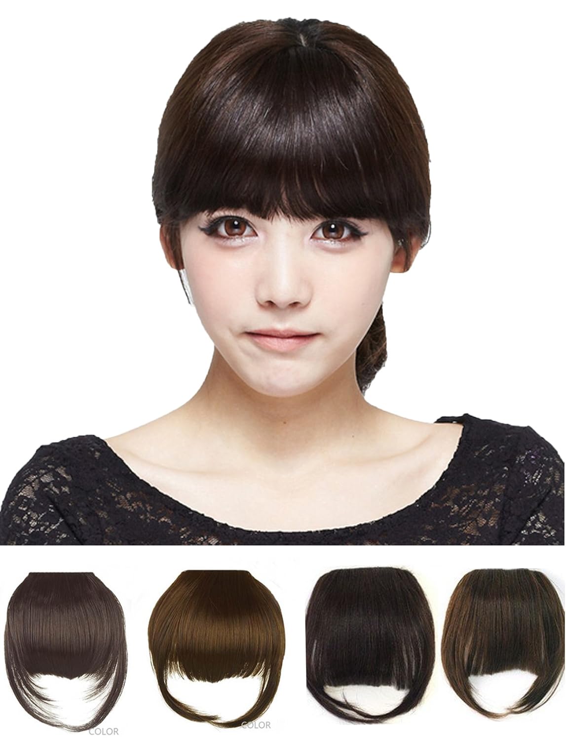 Haarteil künstliche Stirnfransen Clip In in 3 Farben Amazon Haarteil künstliche Stirnfransen Clip In in 3 Farben Amazon Beauty