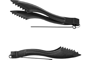 HOOWA 2 Pcs Hookah Charcoal Tongs Hookah Accessories Long Sturdy with Poker, Shisha Tongs, Heavy Duty Iron （Black）