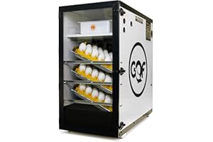 Pinnon Hatch Farms Incubator GQF 1502 Cabinet Incubator Hatcher Includes + 6pk Hatching Egg Trays & 3030 Water Reserve System (with 6 Turkey/Goose/XL Trays)