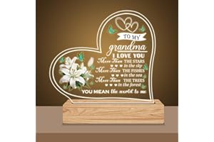 RYOTKIK Grandma Birthday Gifts Night Light, Grandma Gifts from Grandchildren, Mother's Day Gifts for Grandmother, Nana, Grammy, Birthday Christmas Gifts for Grandma Night Light