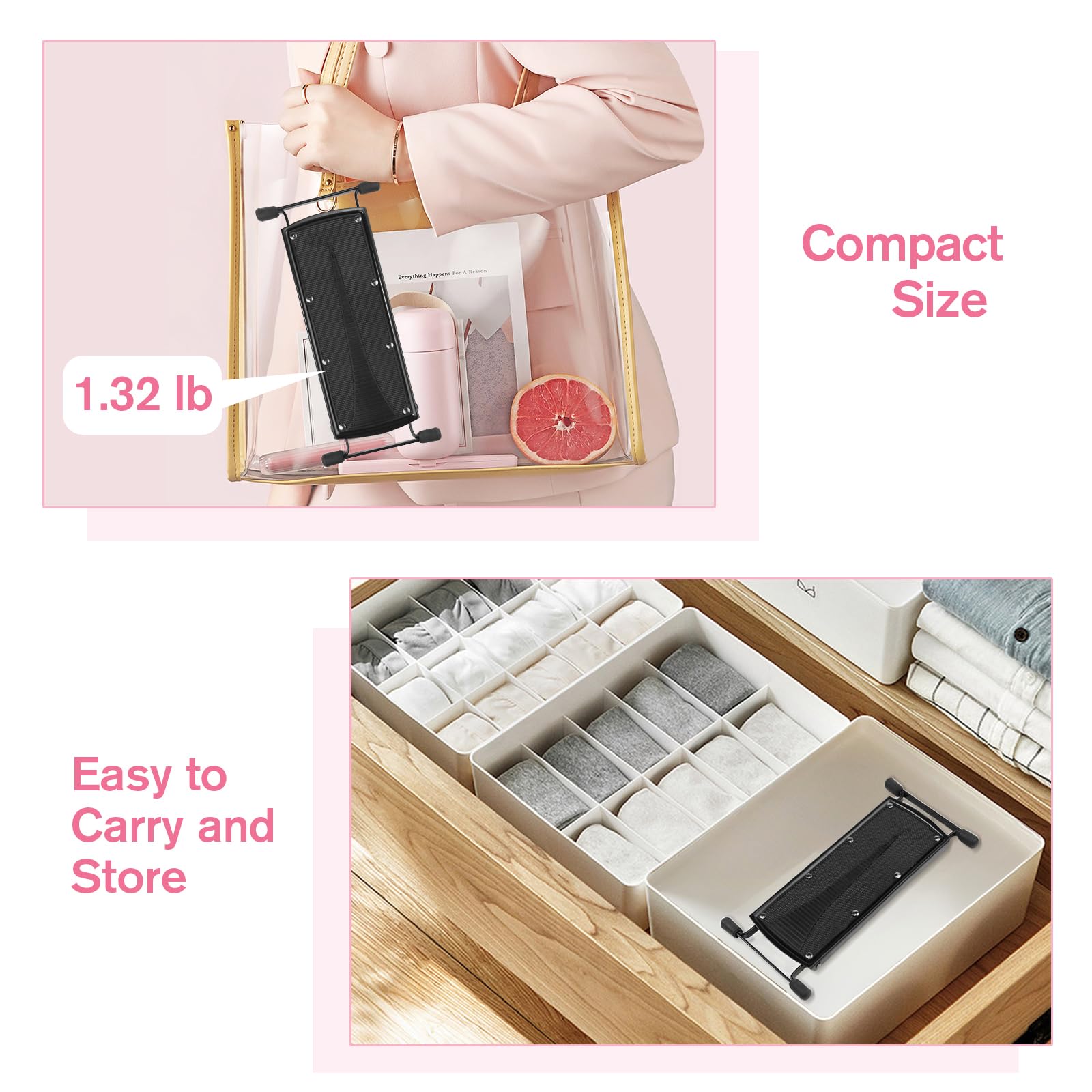 Subay Pedicure Foot Rest, 6 Heights Adjustable Foot Stand for Pedicure, Foldable Non-Slip Pedicure Stand for Easy At Home Pedicures, No More Bending or Stretching Pedicure Stool Tool for Home Foot Spa - Image 5