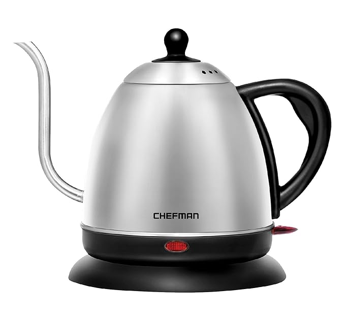 Chefman Electric Kettle,Gooseneck Pour Over Style Water Boiler, 360