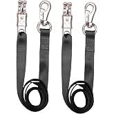 Loaged Adjustable Nylon Cross Ties （2 Pack）-Cross Tie with Panic Snap and Bull Snap - Adjusts from 44.5" to 78.3"