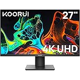 KOORUI 27 Inch 4K Monitor IPS Ultra-Thin UHD(3840 * 2160) Computer Monitor up to 60Hz with 90% DCI-P3 Displayport&HDMI VESA H