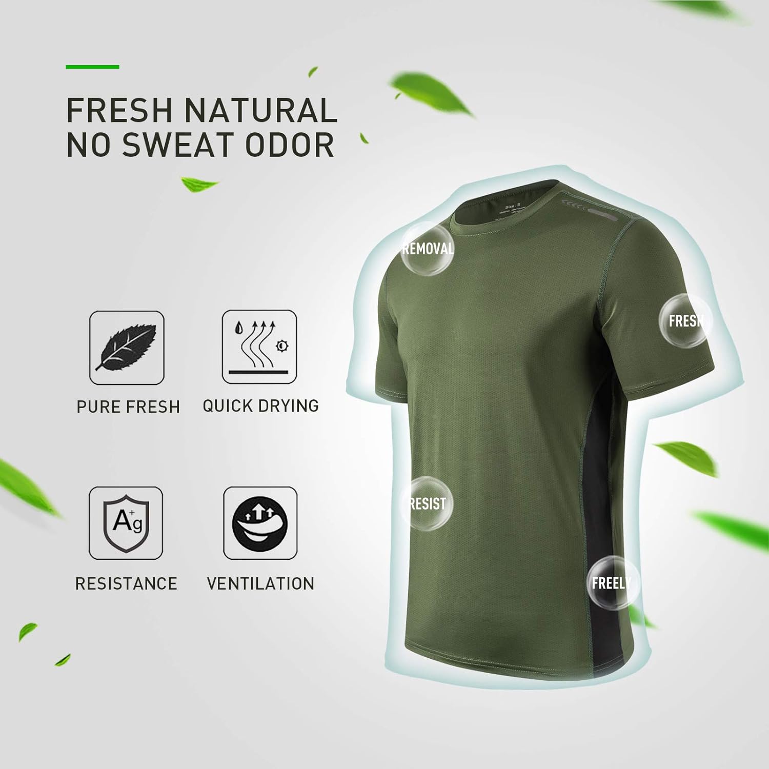 Nother Men's Quick-Drying Sports T-Shirt Breathable Quick Dry Gym Training Outdoor Running T-Shirt: Clothing