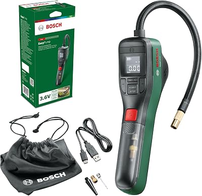Bosch EasyPump Portable Electric Bike Pump 3.0Ah USB-C Autostop 150 PSI