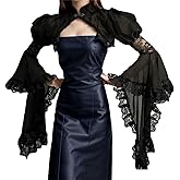 Inpunktoo Formal Crop Shrug Top Y2k Victorian Rave Wedding Clothing Women