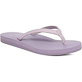Sanuk Yoga Joy Womens Flip Flops | Yoga Mat Footbed | Sandals for Women | Womens Yoga Sandals | Women's Beach Sandals, Lavender Grey, 7