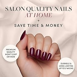 Glamnetic Press On Nails - Berry Maroon | Opaque