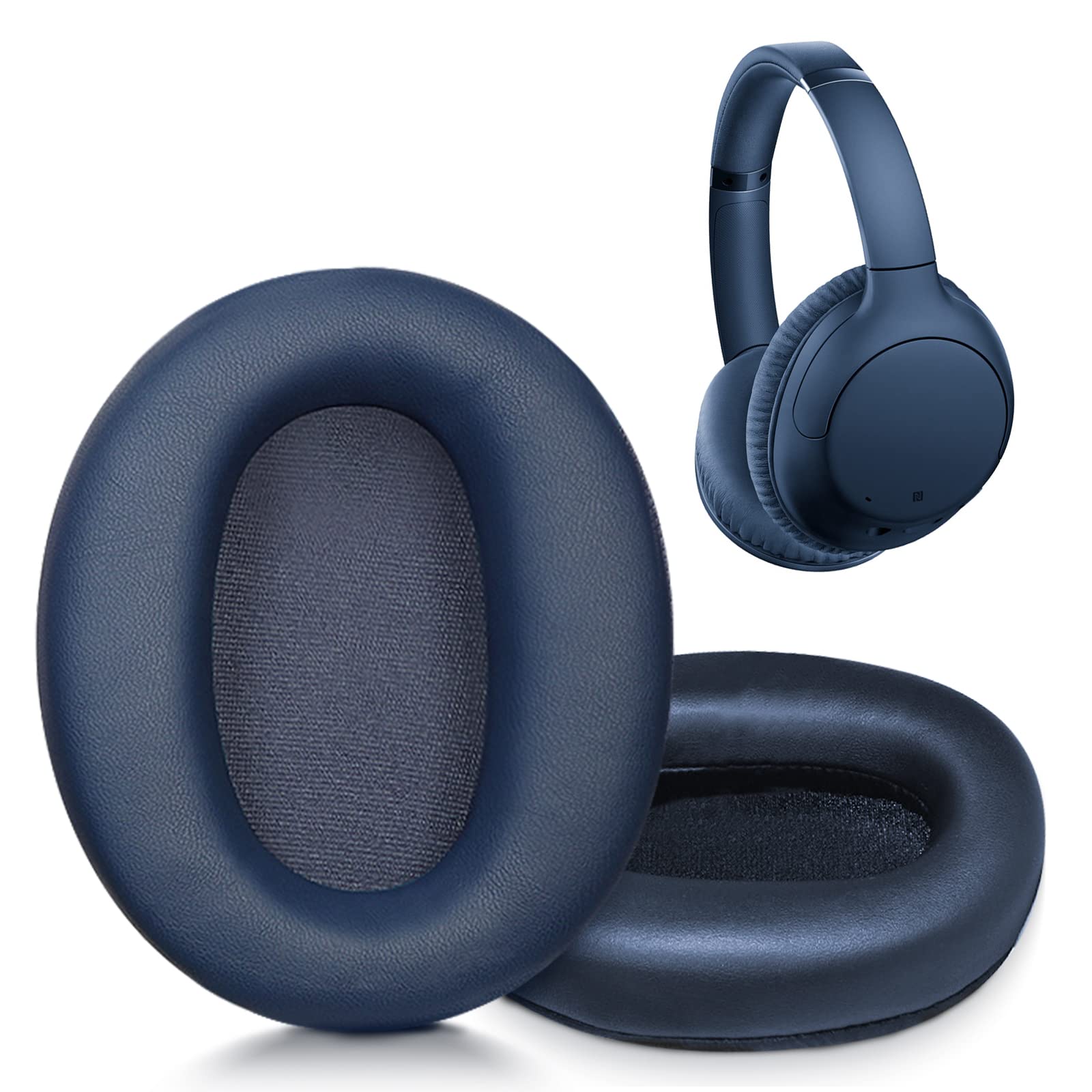 XBERSTAR Protein Leather Replacement Earpads for Sony WH-CH710N Headphones Ear Pads Replacement Cushions (Blue Earpads)