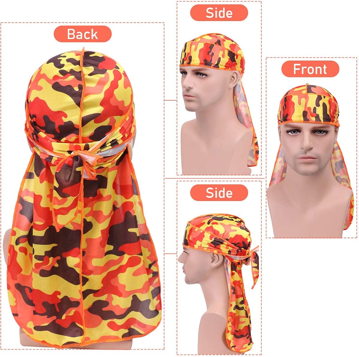 Durags for Men Women, Silky Velvet Du-rag for 360 Waves Multipack, Silky Durag 11 at  Men’s Clothing store