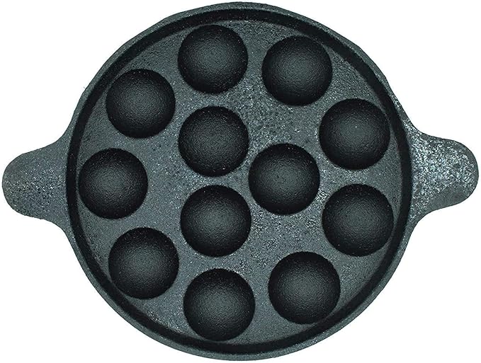 Buy Highkind Cast Iron Paniyaram Tawa, Pre Seasoned Appam Pan, Premium Cast Iron Paniyaram/Appe