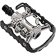 Venzo Multi-Use Compatible with Shimano SPD Mountain Bike Bicycle Sealed Clipless Pedals - Dual Platform Multi-Purpose - Great for Touring, Road, Trekking Bikes