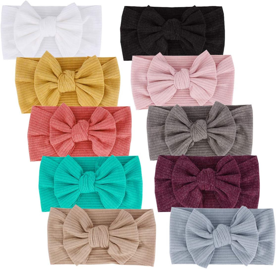 Baby Girl Bow Headbands Newborn Hairband Baby Turban Knotted Headband Nylon Elastic Headwraps for Children Hair Accessories