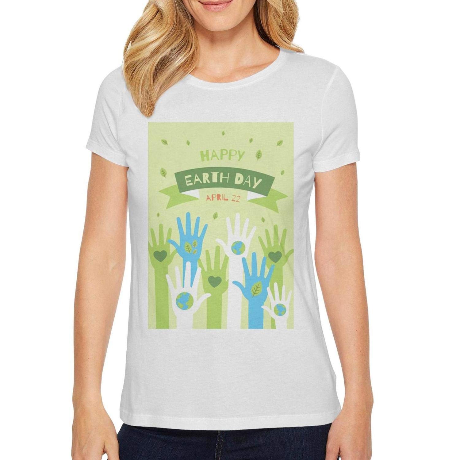 Mother Earth Day Card With Hands In Flat T Shirt Vintage 2019 Cable Breathable Comfortsoft