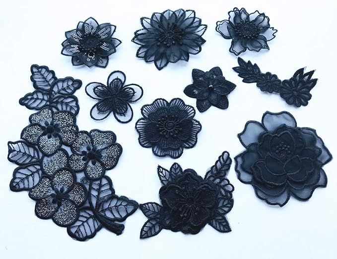 Amazon Sweetimes レース生地 刺繍花 縫製 Diy 服 工芸品の装飾 パッチ アップリケ モチーフ 10枚セットno 16 ブラック10枚セット ワッペン アップリケ 通販 Amazon Sweetimes レース生地 刺繍花 縫製 Diy 服 工芸品の装飾 パッチ アップリケ モチーフ 10枚セットno 16 ブラック10枚セット ワッペン アップリケ 通販