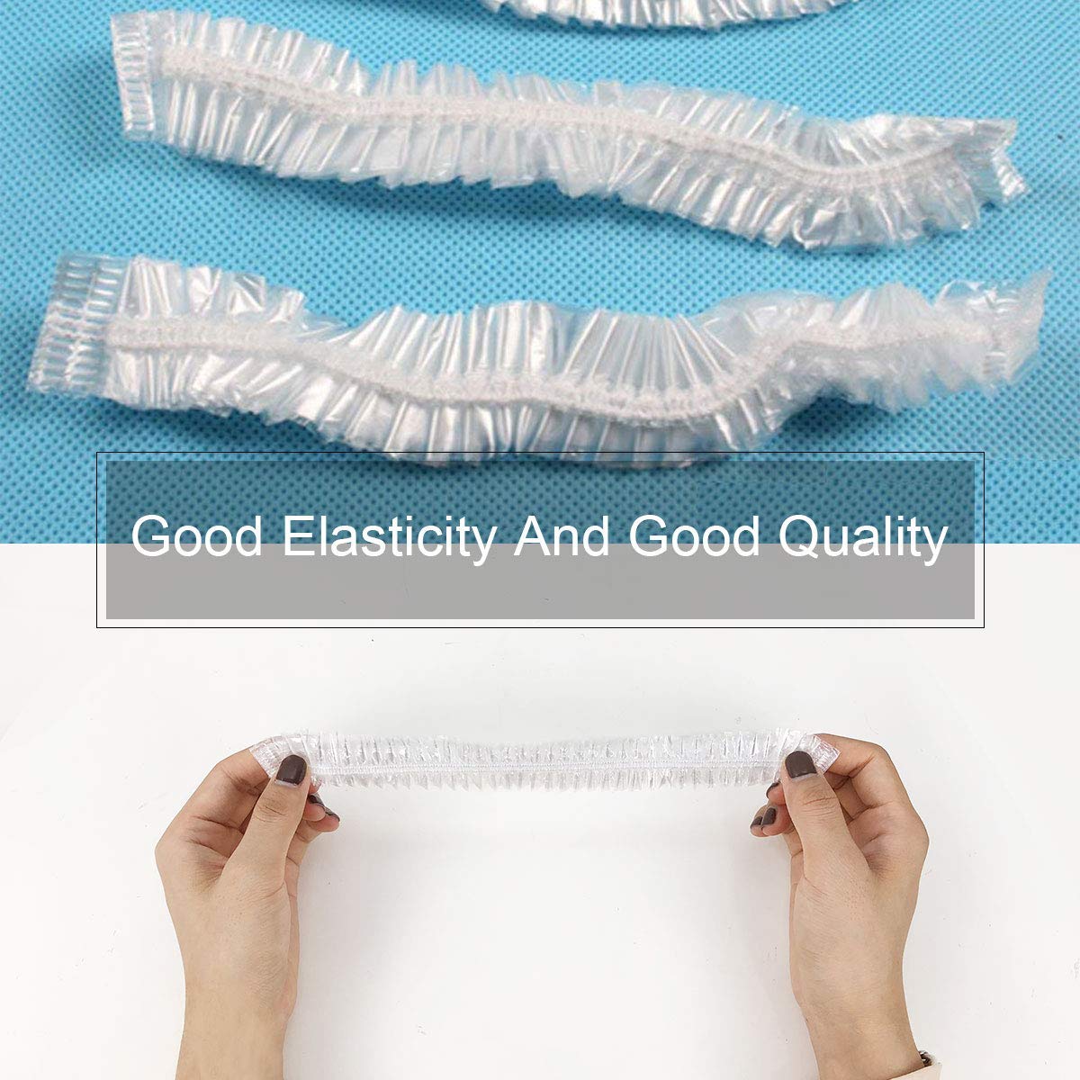 Shower Cap Disposable - 100 Pcs Thickening Women Shower Caps Normal Size : Beauty