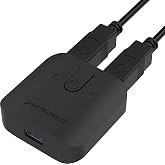 SABRENT USB 3.0 Sharing Switch for Multiple Computers, LED (USB-SW30) | Share USB peripherals across computers; LED device indicators; black