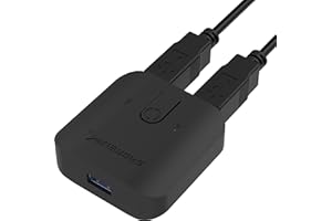 SABRENT USB 3.0 Sharing Switch for Multiple Computers and Peripherals LED Device Indicators (USB-SW30) Black