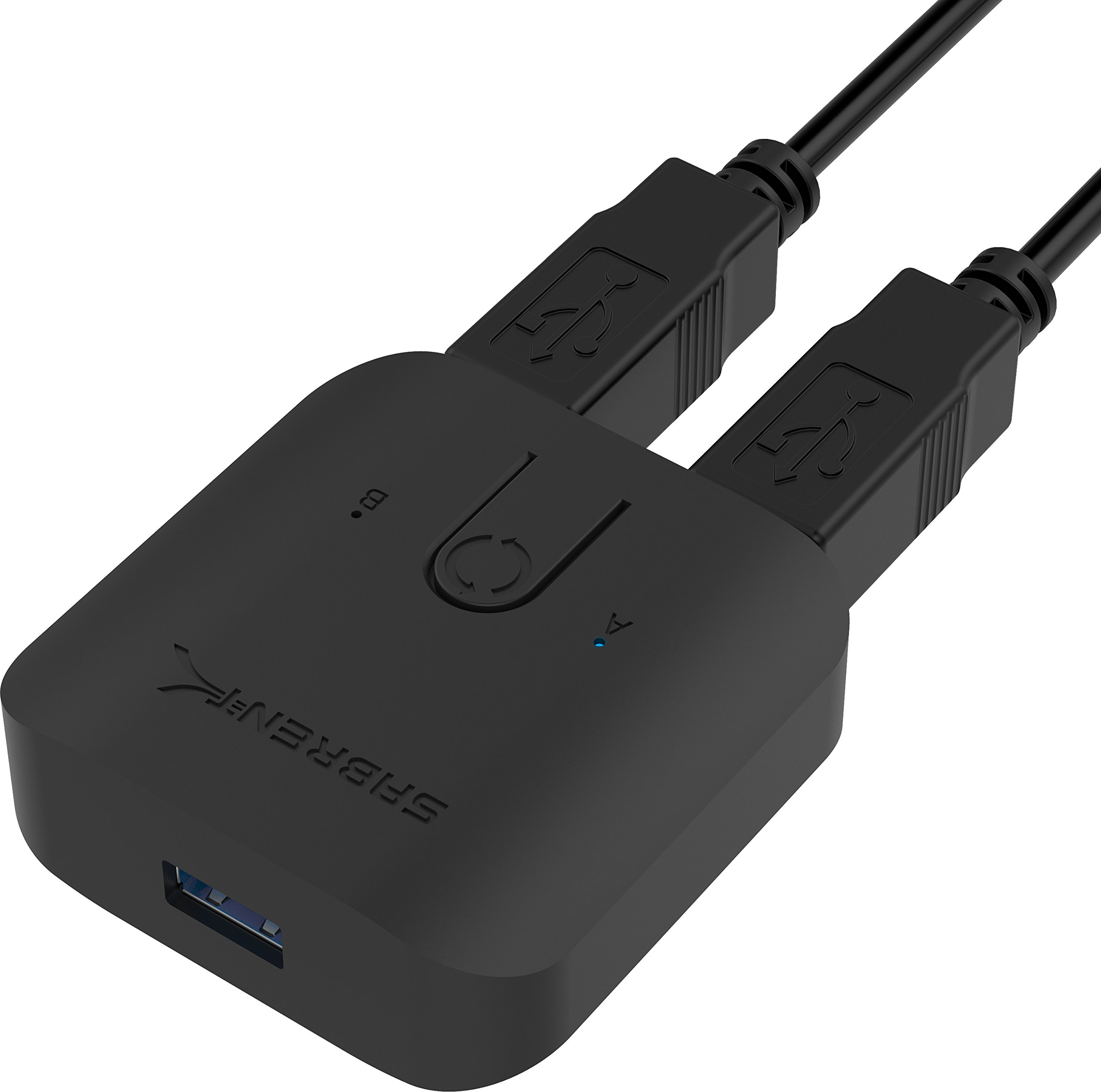 Sabrent USB 3.0 Sharing Switch for Multiple Computers and Peripherals LED Device Indicators (USB-SW30) by Sabrent