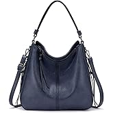Realer Hobo Crossbody Bags for Women Designer Faux Leather Hobo Handbags Retro Large Size Shoulder Bag Bucket Purse