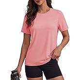 MAGCOMSEN Women's Short Sleeve Shirt UPF 80+ Sun Protection T-Shirts Quick Dry Workout Gym Running Tops