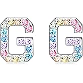 Girls Initial Letter Stud Earrings Alphabet Number Earrings Gifts Jewelry for Women
