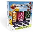 AROMAR Premium Fragrance Oil, 2oz Bottle 3 Pack Long Lasting Aromatic Scent, Fresh and Revitalizing Aromatherapy for Living Room, Bedroom, and Kitchen 2oz