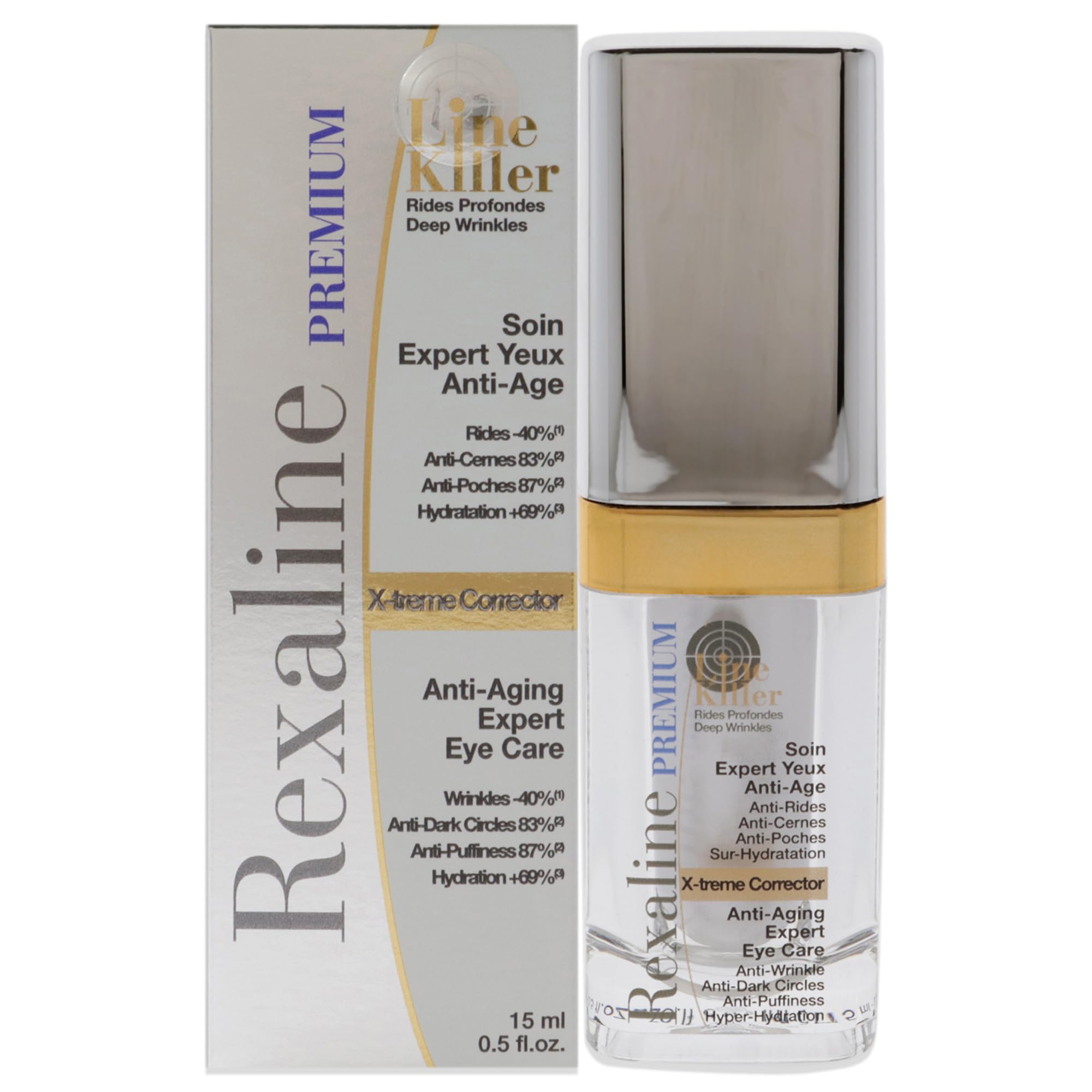 Rexaline - Hydra-Force - Hyper-Hydrating Rejuvenating Serum - Anti wrinkle and anti aging care - Plumping face serum - Hyaluronic Acid Duo - All skin types - Cruelty Free - Primer - 30ml