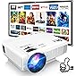DR. J Professional HI-04 Mini Projector Outdoor Movie Projector with 100Inch Projector Screen, 1080P Supported…