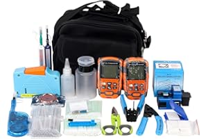 Duogalia Fiber Termination & Cleaning Tool Kit, OPM -70~10dBm, OLS 1310/1550nm, Fiber Cleaver S3, Fiber Optic Tool Kit for FT
