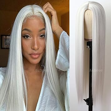 Platinum White Synthetic Wigs 