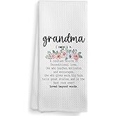 NOQL Grandma Gifts Kitchen Towels and Dishcloths, Thoughtful Gifts for Grandma, Best Hand Towels and Tea Towels for Bathroom and Kitchen, 1624 Inches