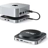 Acer Mac mini Dock Hub 4K144Hz with NVMe SSD Enclosure for M6/M5 Pro/M4 | USB-A/Type-C 10Gbps Data Transfer, SD/TF Card Reader, 3.5mm Audio, Aluminum Stand for Mac mini M6 / M5 Pro/ M4