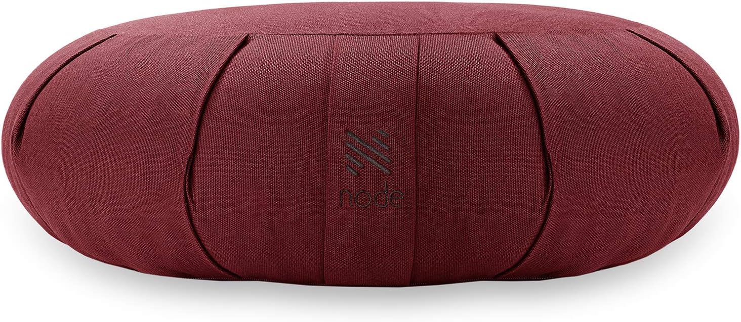 Node Fitness Organic Cotton 17" Crescent Meditation Cushion - Blue : Sports & Outdoors