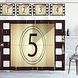 Ambesonne Movie Theater Shower Curtain, Scratched