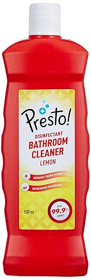 Amazon Brand - Presto! Bathroom Cleaner, Lemon - 500 ml