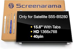 SCREENARAMA New Screen Replacement for Toshiba Satellite S55-B5280, HD 1366x768, Glossy, LCD LED Display with Tools